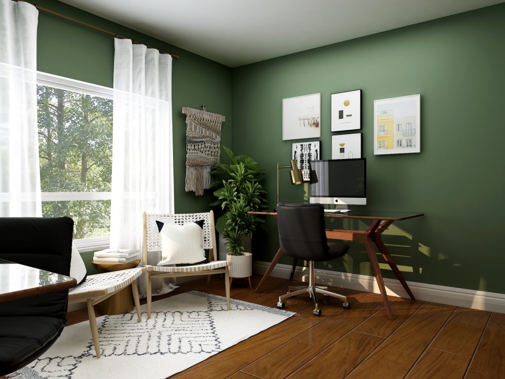 Funkcjonalne i estetyczne biuro w domu